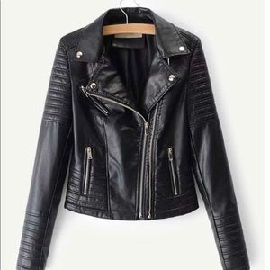 Faux Leather Biker Jacket